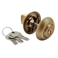 Завертка дверная MH-CYL MAB с цилиндром, цвет матовая античная бронза