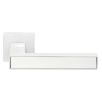 Ручка дверная SULLA MH-48-S6 W раздельная на квадратном основании, цвет белый, ЦАМ Light