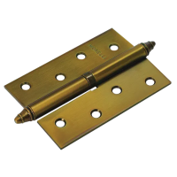 Петля карточная разъемная MS 100X70X2.5 L COF стальная левая, врезная, цвет кофе