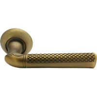 Ручка дверная HERMITAGE I MH-30 COF раздельная на круглом основании, цвет кофе, ЦАМ