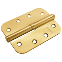 MSD-C 100X70X2.5 SG R, петля стальная скругленная правая без коронки, цвет - мат.золото