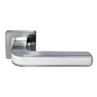 EON, ручка дверная на квадратной накладке MH-46 SC/W-S55, цвет - матовый хром/белый