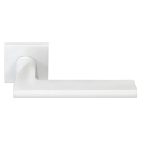 Ручка дверная KAFFEE MH-50-S6 W раздельная на квадратной розетке, цвет белый, ЦАМ Light