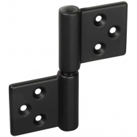 Петля карточная универсальная CH-R 85X82 B, без врезки, цвет черный