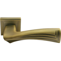 ВОЛНЫ, ручка дверная MH-34 COF-S, на квадратной накладке, цвет - кофе