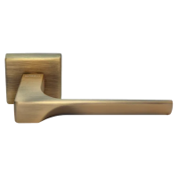 Ручка дверная FIORD S5 CAFFE раздельная на квадратном основании, цвет кофе, ЦАМ