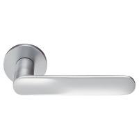 Ручка дверная GARAK MH-59-R6 MSC раздельная на круглой розетке 6 мм, цвет мат. сатин. хром, ЦАМ Light