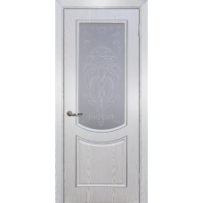 Дверь Сиена-3 патина белый серебро контур патина серебро