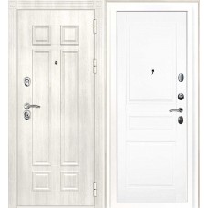 Дверь Гера-2 / Смальта-01 Дуб Филадельфия крем / Белый ral 9003