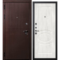 Дверь С-2 / Сиена-1 Орех премиум / Дуб жемчужный
