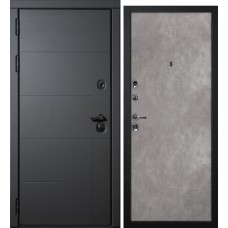 Дверь Э-1 / Гладкая Серый софт / Бетон