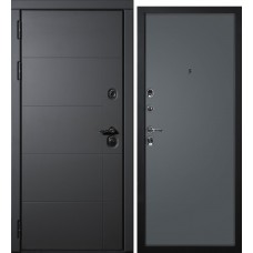 Дверь Э-1 / Гладкая Серый софт / Графит
