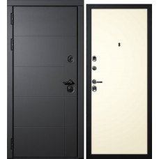 Дверь Э-1 / Гладкая Серый софт / Магнолия