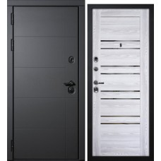 Дверь Э-1 / PSK-1 Серый софт / Ривьера айс