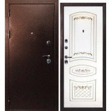 С-3/Смальта-05 Антик медный / Белый ral 9003  патина золото