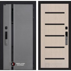 Пиано Смарт 2.0 панель 01 - Беленый дуб, стекло черное