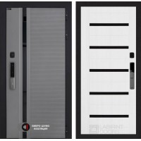 Пиано Смарт 2.0 панель 01 - Белое дерево, стекло черное