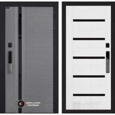 Пиано Смарт 2.0 панель 01 - Белое дерево, стекло черное