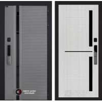 Пиано Смарт 2.0 панель 02 - Сандал белый, стекло черное