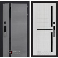 Пиано Смарт 2.0 панель 02 - Сандал белый, стекло черное