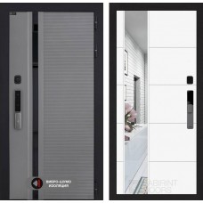 Входная дверь Пиано Смарт 2.0 с зеркалом 19 - Белый софт