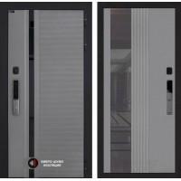 Пиано Смарт 2.0 с зеркалом (тонированным) 32 - Серый рельеф софт