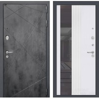 Входная дверь LOFT с Зеркалом 32 тонированным - Белый рельеф софт