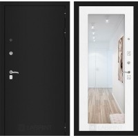 CLASSIC шагрень черная с зеркалом 18 - Белое дерево