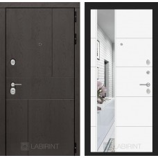 Входная дверь URBAN с Зеркалом 19 - Белый софт