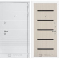 Трендо 01 - Беленый дуб, стекло черное