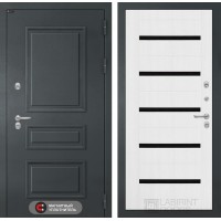 Атлантик 01 - Белое дерево, стекло черное