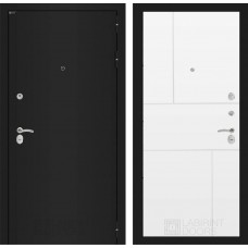 Входная дверь CLASSIC шагрень черная 21 - Белый софт