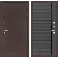 Входная дверь CLASSIC антик медный 22 - Графит софт, черная вставка