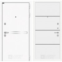 Лайн WHITE 25 - Белый софт, черный молдинг