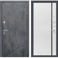 Входная дверь LOFT 22 - Белый софт, черная вставка