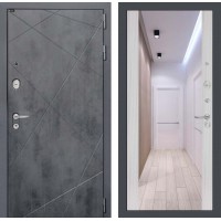 Входная дверь LOFT с Зеркалом Максимум - Сандал белый