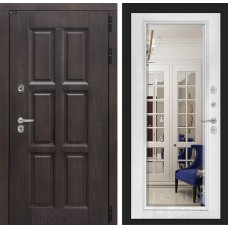 Входная дверь Лондон с зеркалом Фацет - Белый софт