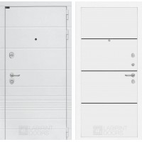 Трендо 25 - Белый софт, черный молдинг