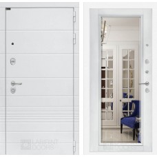 Входная дверь Трендо с зеркалом Фацет - Белый софт