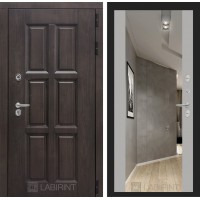 Входная дверь Лондон с зеркалом Максимум - Грей софт