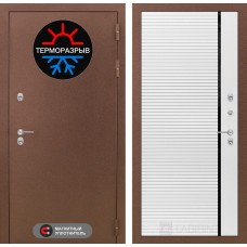 Входная дверь Термо Магнит 22 - Белый софт, черная вставка