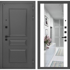 Входная дверь Орлеан с Зеркалом Максимум - Белый софт