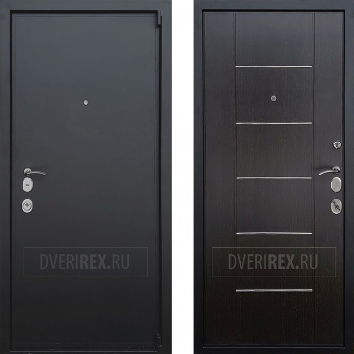 Входная дверь Rex REX 3 Черный муар. МОТТУРА