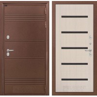 Термо Лайт 01 - Беленый дуб, стекло черное