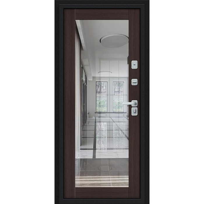 Thermo Флэш Декор-2 Букле черное/Wenge Veralinga 205*86 правое