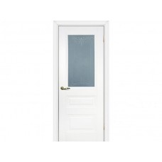 Межкомнатная дверь PROFILO PORTE PSC-29, Белый со стеклом Сатинат, пескоструйная обработка