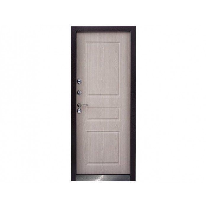 Входная дверь Заводские Двери Урал МП с отделкой панель беленый дуб, с терморазрывом