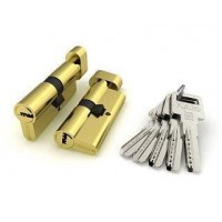 Цилиндровый механизм с вертушкой R602/80 mm-BL (30+10+40) BBP латунь 5 кл. БЛИСТЕР