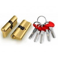 Цилиндровый механизм D-PRO500/80 mm (30+10+40) PB латунь 5 кл.