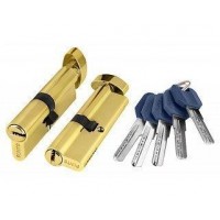 Цилиндровый механизм с вертушкой Z402/80 mm (30+10+40) PB золото 5 кл.